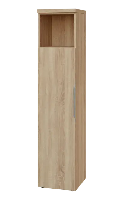 SIN 5 - 4DN kancelářská skříň, 1-dveřová/nika, levá, 1820x400x400, dub bardolino